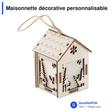 Maisonnette décorative personnalisable en MDF avec logo