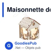 Maisonnette décorative personnalisable en MDF avec logo - Miniature 2
