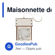 Maisonnette décorative personnalisable en MDF avec logo - Miniature 3