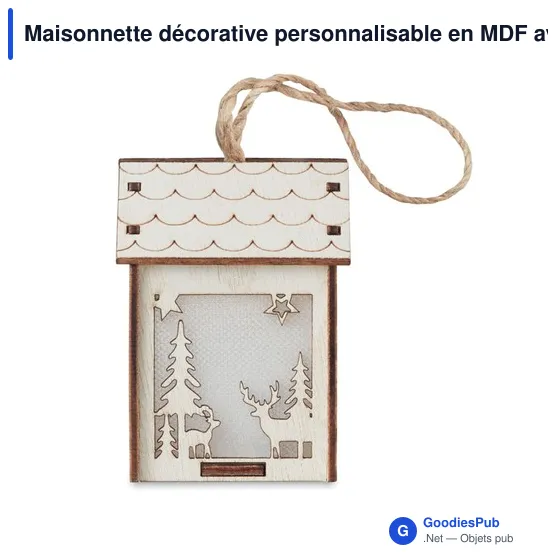 Maisonnette décorative personnalisable en MDF avec logo - Image 3