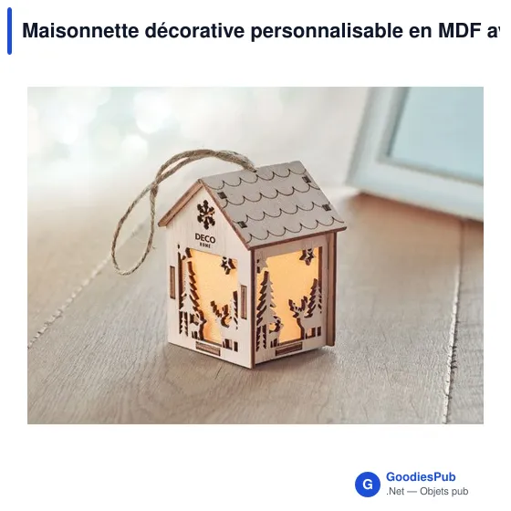 Maisonnette décorative personnalisable en MDF avec logo - Image 4