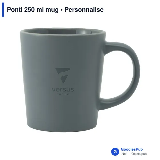 Mug personnalisable Ponti 250 ml avec logo en céramique - Image 1