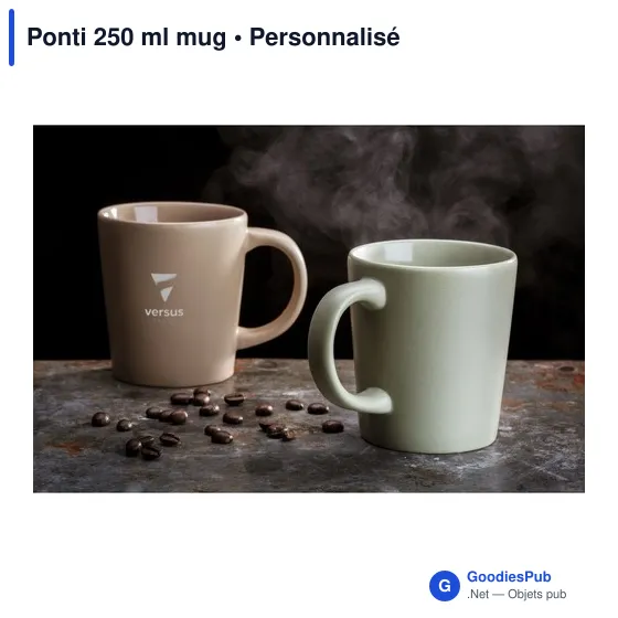 Mug personnalisable Ponti 250 ml avec logo en céramique - Image 11
