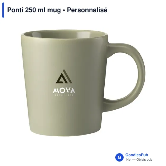 Mug personnalisable Ponti 250 ml avec logo en céramique - Image 12