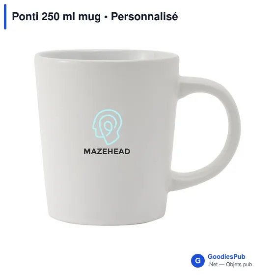 Mug personnalisable Ponti 250 ml avec logo en céramique - Image 7