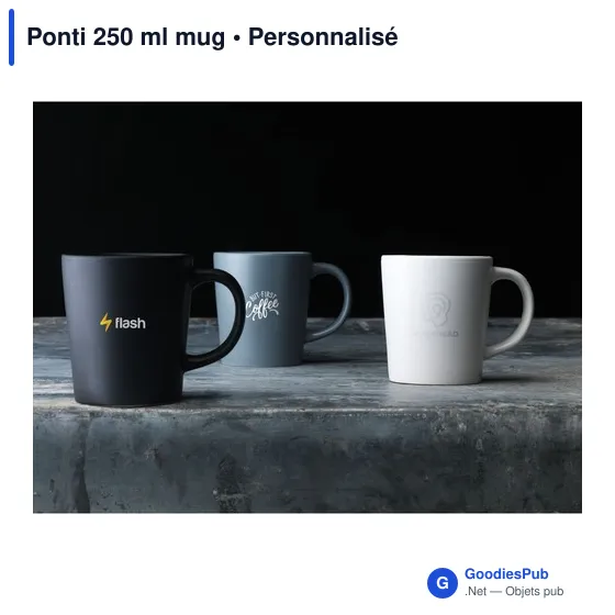 Mug personnalisable Ponti 250 ml avec logo en céramique - Image 9