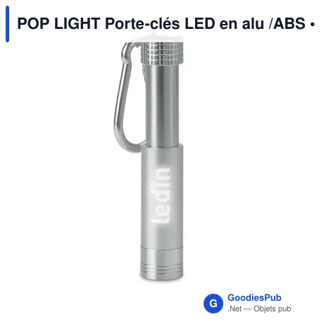 POP LIGHT Porte-clés LED en alu /ABS