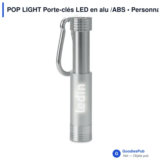 POP LIGHT Porte-clés LED en alu /ABS - Image 1