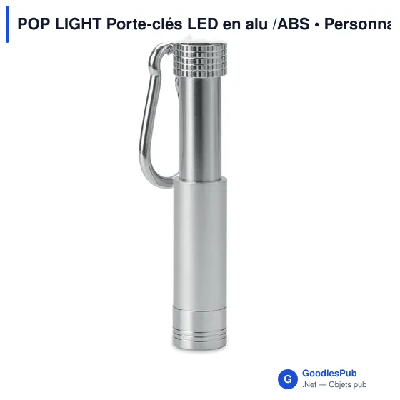 POP LIGHT Porte-clés LED en alu /ABS - Image 2