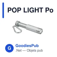 POP LIGHT Porte-clés LED en alu /ABS - Miniature 3