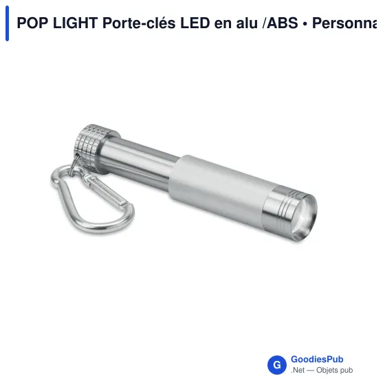POP LIGHT Porte-clés LED en alu /ABS - Image 3