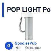 POP LIGHT Porte-clés LED en alu /ABS - Miniature 4