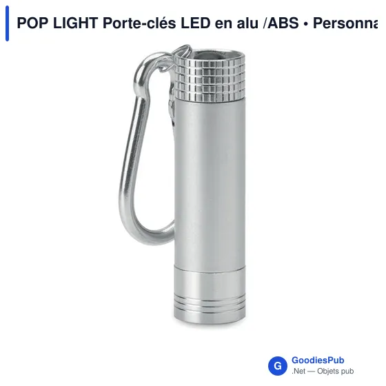 POP LIGHT Porte-clés LED en alu /ABS - Image 4