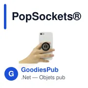 Support pour téléphone personnalisable PopSockets® Aluminium avec logo - Miniature 1