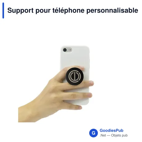 Support pour téléphone personnalisable PopSockets® Aluminium avec logo