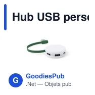 Hub USB personnalisable Niyel avec logo - 4 ports USB 2.0 - Miniature 2
