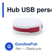 Hub USB personnalisable Niyel avec logo - 4 ports USB 2.0 - Miniature 5