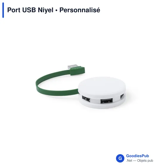 Hub USB personnalisable Niyel avec logo - 4 ports USB 2.0 - Image 6