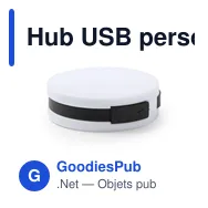 Hub USB personnalisable Niyel avec logo - 4 ports USB 2.0 - Miniature 7