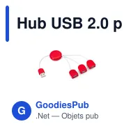 Hub USB 2.0 personnalisable avec logo - Port USB Pod - Miniature 2
