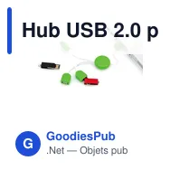 Hub USB 2.0 personnalisable avec logo - Port USB Pod - Miniature 3