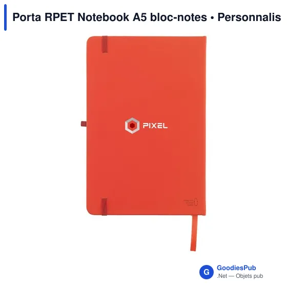 Bloc-notes A5 personnalisable en RPET avec logo - Image 2