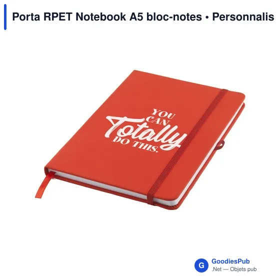 Bloc-notes A5 personnalisable en RPET avec logo - Image 4