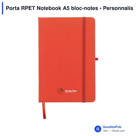 Bloc-notes A5 personnalisable en RPET avec logo - Image 5