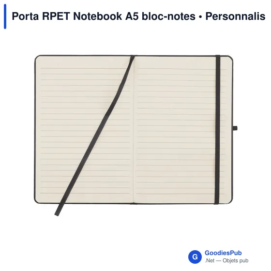 Bloc-notes A5 personnalisable en RPET avec logo - Image 8