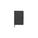 Variante noir - Bloc-notes A5 personnalisable en RPET avec logo