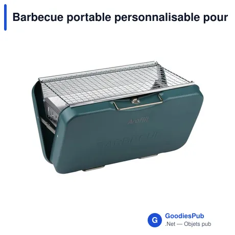 Barbecue portable personnalisable pour logo - Portable Charcoal BBQ