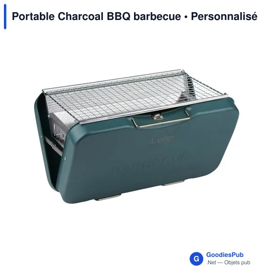 Barbecue portable personnalisable pour logo - Portable Charcoal BBQ - Image 1