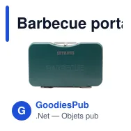 Barbecue portable personnalisable pour logo - Portable Charcoal BBQ - Miniature 2