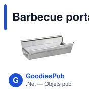 Barbecue portable personnalisable pour logo - Portable Charcoal BBQ - Miniature 3