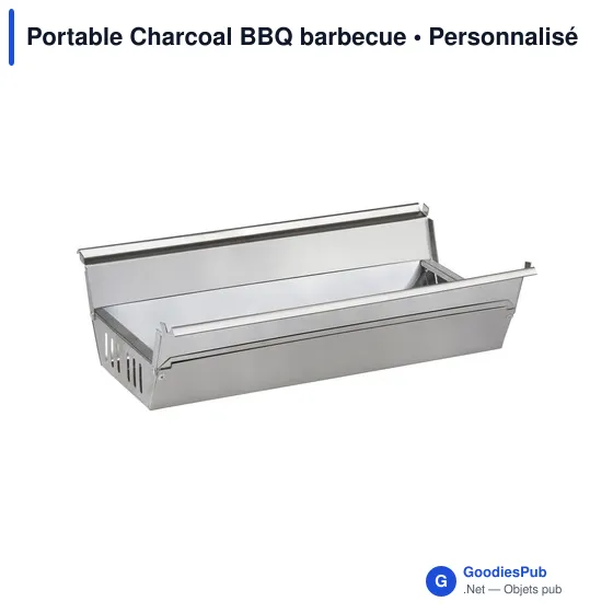 Barbecue portable personnalisable pour logo - Portable Charcoal BBQ - Image 3