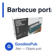 Barbecue portable personnalisable pour logo - Portable Charcoal BBQ - Miniature 5