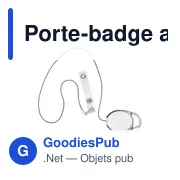Porte-badge personnalisable avec cordon rétractable 75 cm - Norellixavec logo - Miniature 4