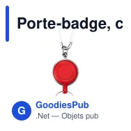 Porte-badge, cordon rétractable env. 60 cm - Miniature 3