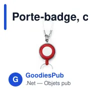 Porte-badge, cordon rétractable env. 60 cm - Miniature 4