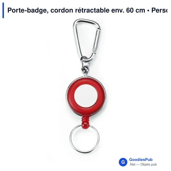 Porte-badge, cordon rétractable env. 60 cm - Image 4