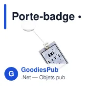 Porte-badge personnalisable avec logo - modèle Dirtqa - Miniature 3