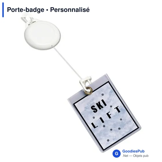 Porte-badge personnalisable avec logo - modèle Dirtqa - Image 3