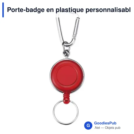 Porte-badge en plastique personnalisable avec logo - Bruno