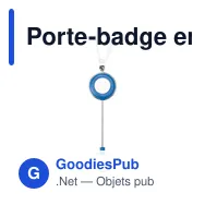 Porte-badge en plastique personnalisable avec logo - Bruno - Miniature 2