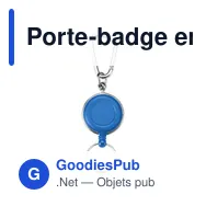Porte-badge en plastique personnalisable avec logo - Bruno - Miniature 3
