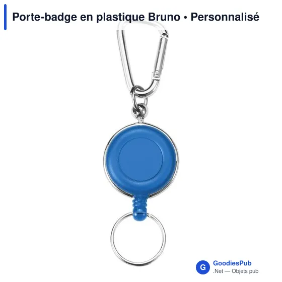 Porte-badge en plastique personnalisable avec logo - Bruno - Image 5
