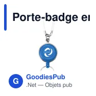 Porte-badge en plastique personnalisable avec logo - Bruno - Miniature 8
