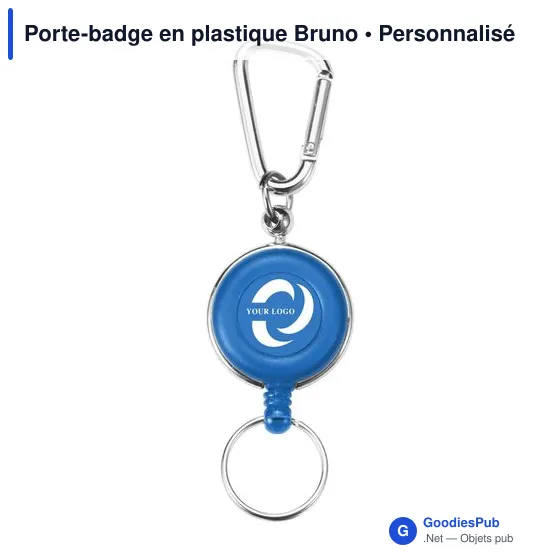 Porte-badge en plastique personnalisable avec logo - Bruno - Image 8
