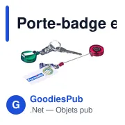 Porte-badge en plastique Eric - Miniature 2