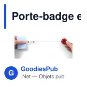 Porte-badge en plastique Eric - Miniature 4
